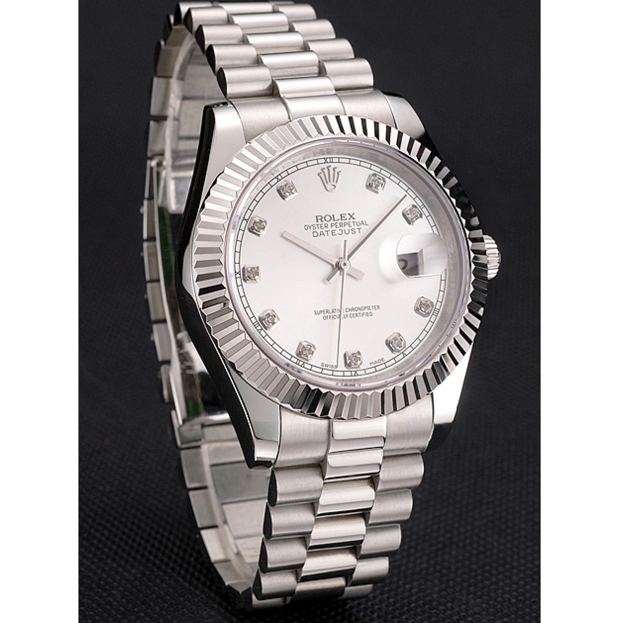 Good Copy Rolex Watches Rolex And Case Dial Bracelet Steel Swiss Stainless Datejust Silver 0722